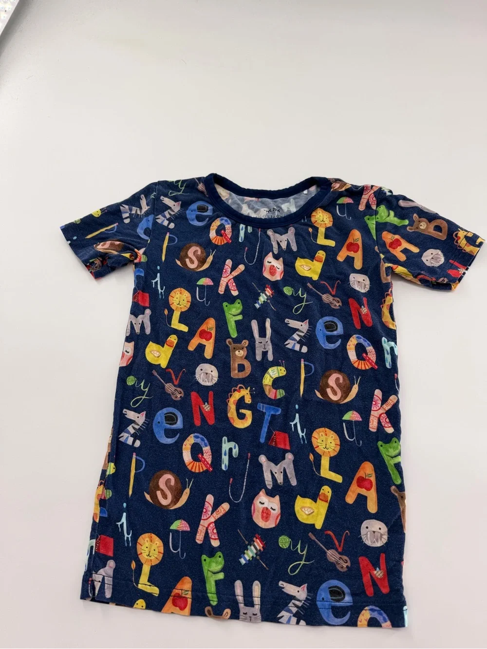 Little Sleepies Bamboo Pajama Set ABC Alphabet Navy Blue 5/6 Pajamas PJ Pajama